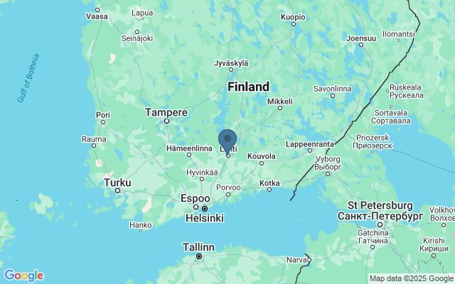 Kaart met locatie Skischansen van Lahti